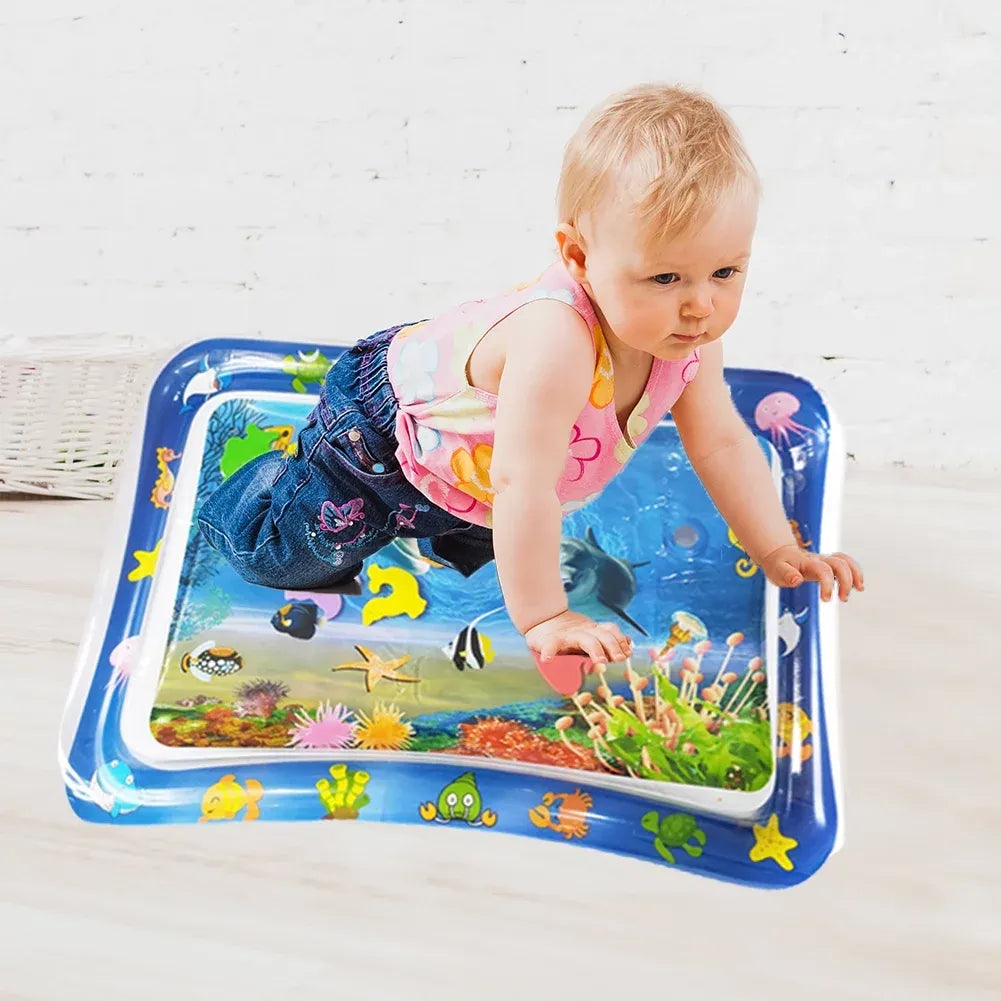 Inflatable Water Play Mat – Premium Baby Toy for Infants & Toddlers (3–24 Months), Muscle Strengthening & Sensory Development, 27.4x21.5x2.2 inch