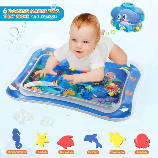 Inflatable Water Play Mat – Premium Baby Toy for Infants & Toddlers (3–24 Months), Muscle Strengthening & Sensory Development, 27.4x21.5x2.2 inch