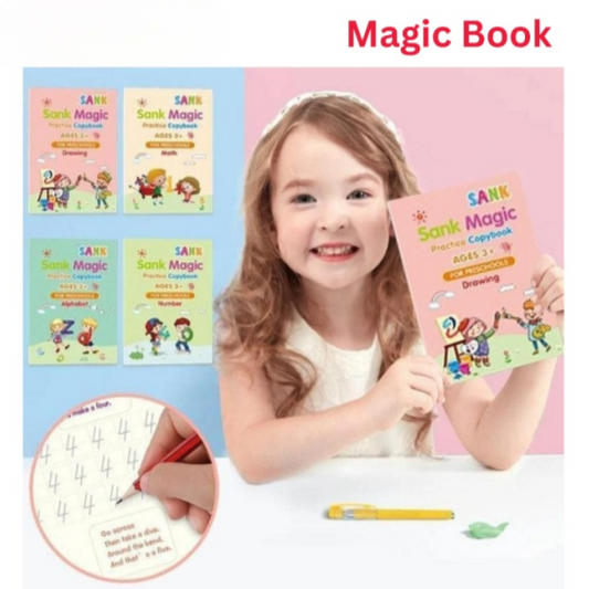 Magic Learning and tracing Book With Magic Pen & 5 Refills | BUY 1 BOOK GET 3 FREE