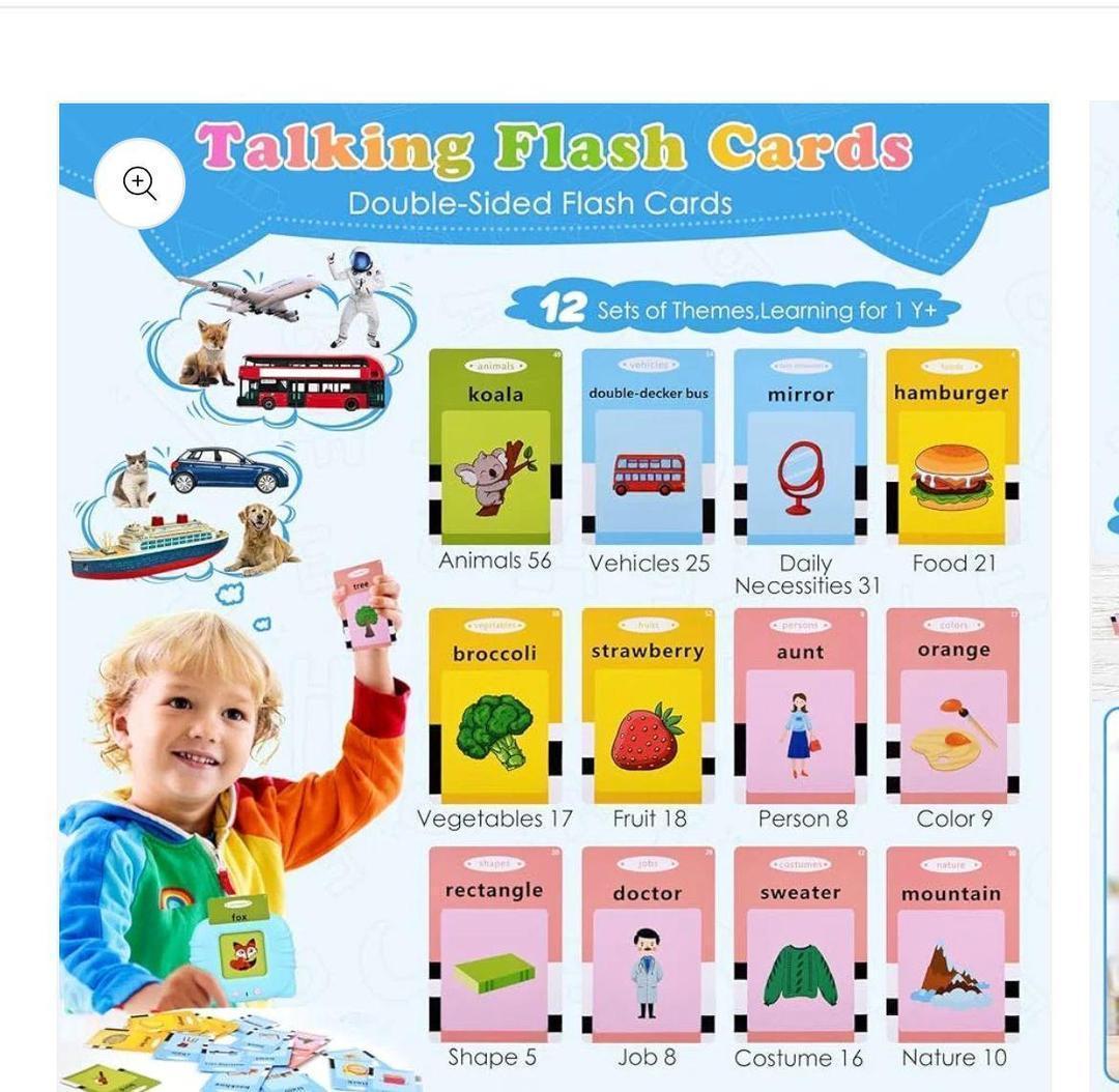 Audible Flash cards Baby Reading Machine for kids early learning English | Montessori Toddlers