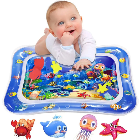 Inflatable Water Play Mat – Premium Baby Toy for Infants & Toddlers (3–24 Months), Muscle Strengthening & Sensory Development, 27.4x21.5x2.2 inch
