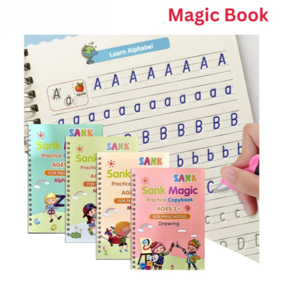 Magic Learning and tracing Book With Magic Pen & 5 Refills | BUY 1 BOOK GET 3 FREE