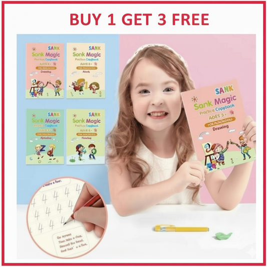 Magic Learning and tracing Book With Magic Pen & 5 Refills | BUY 1 BOOK GET 3 FREE
